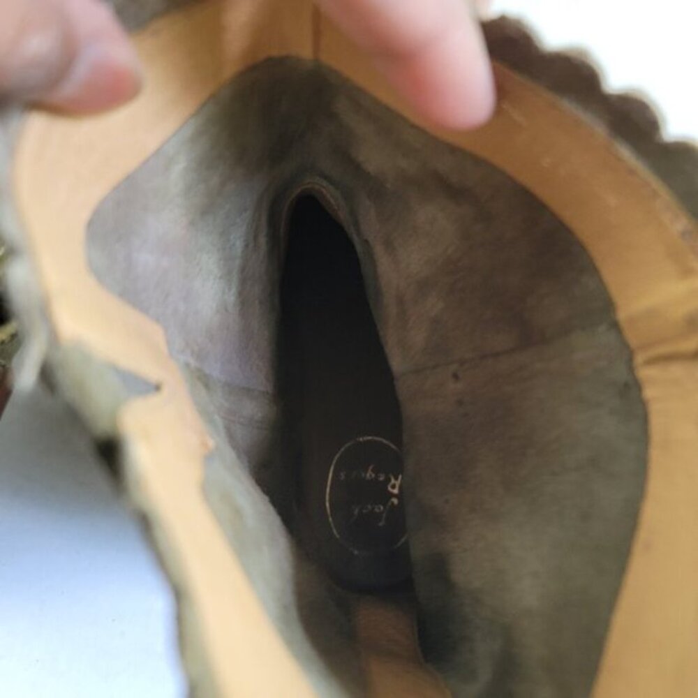Jack Rogers Scalloped Edge Carly Boot-Olive Suede - Picture 12 of 13